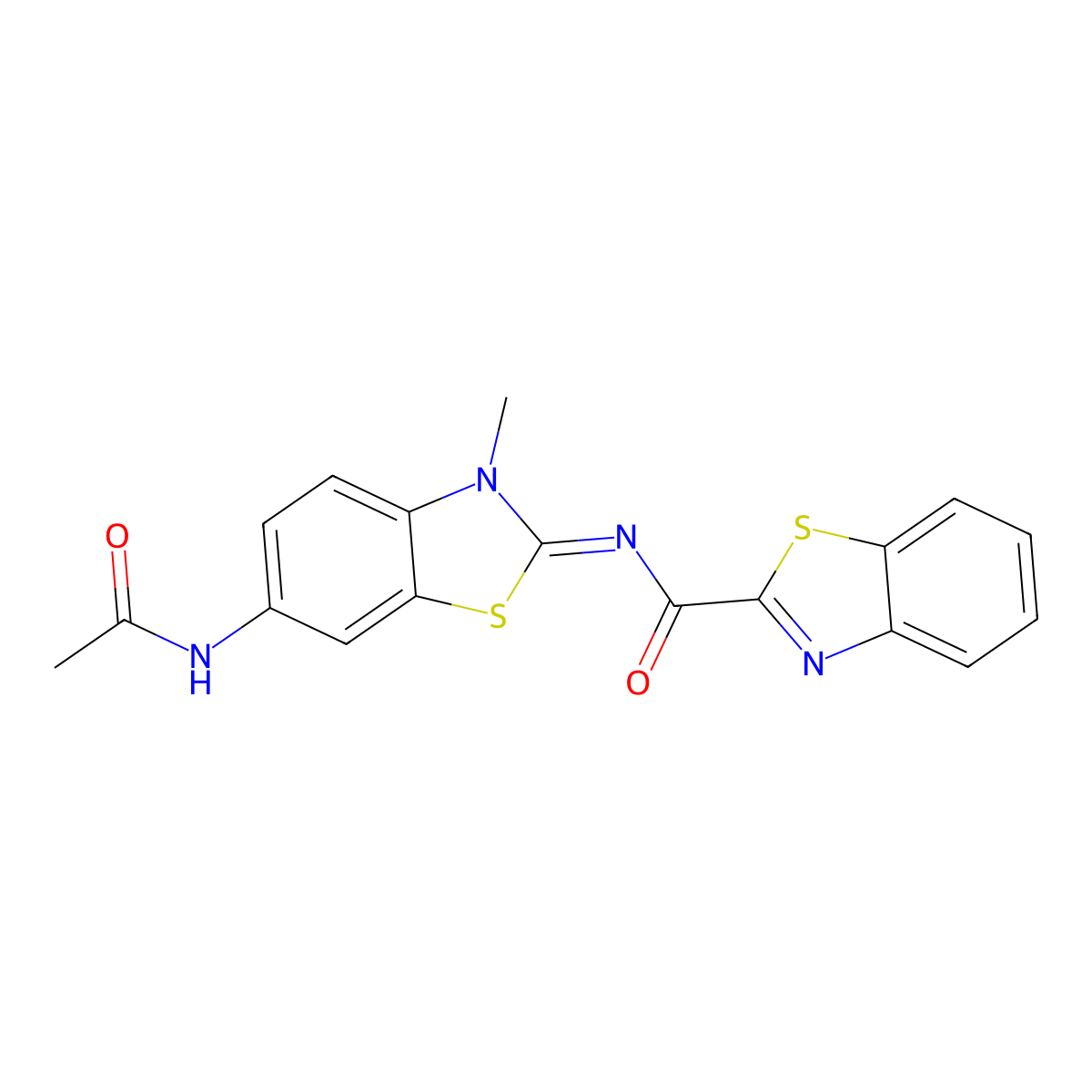 (E)-N-(6-acetamido-3-methylbenzo[d]thiazol-2(3H)-ylidene)benzo[d]thiazole-2-carboxamide molecular structure, CAS 851080-19-8