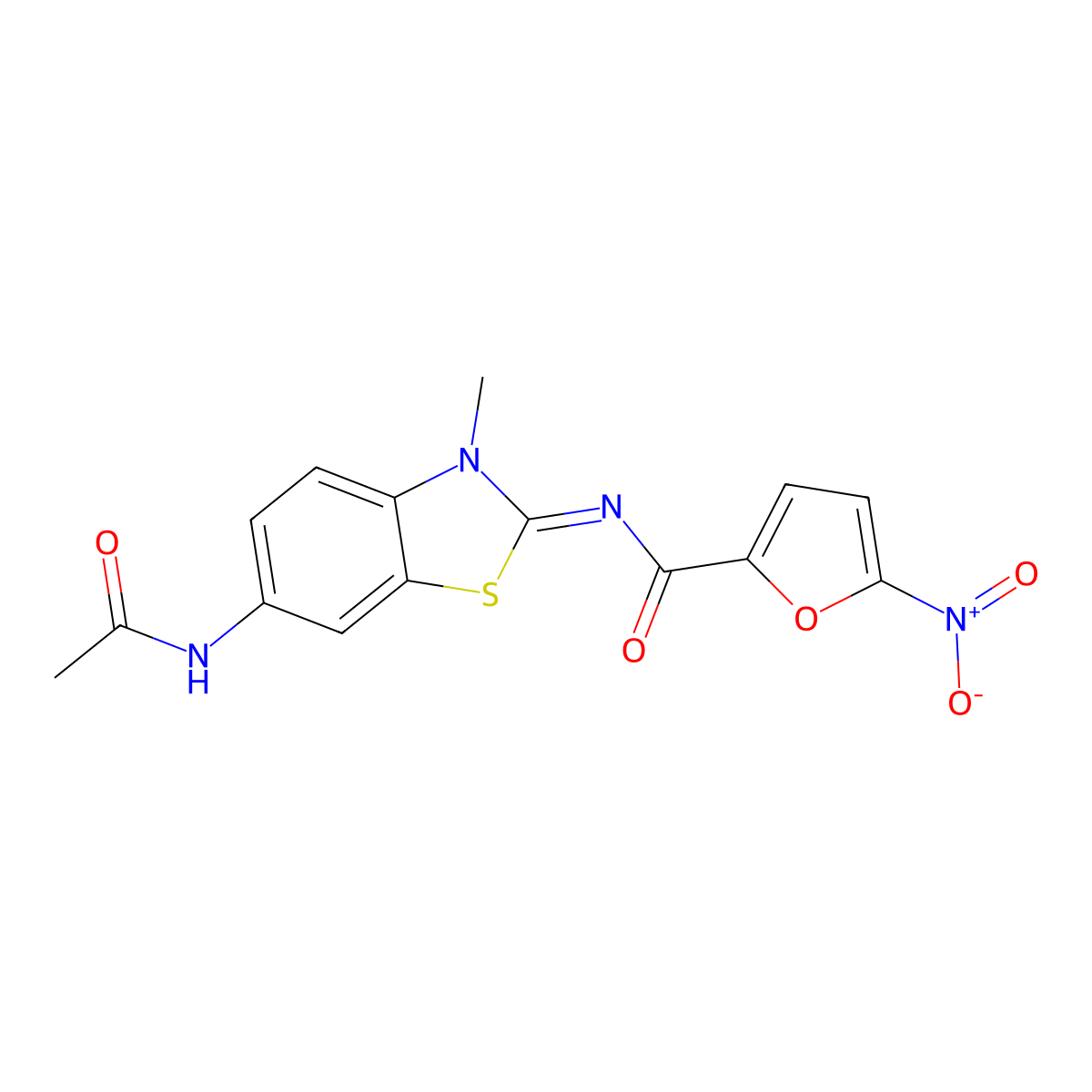 (E)-N-(6-acetamido-3-methylbenzo[d]thiazol-2(3H)-ylidene)-5-nitrofuran-2-carboxamide molecular structure, CAS 851080-20-1