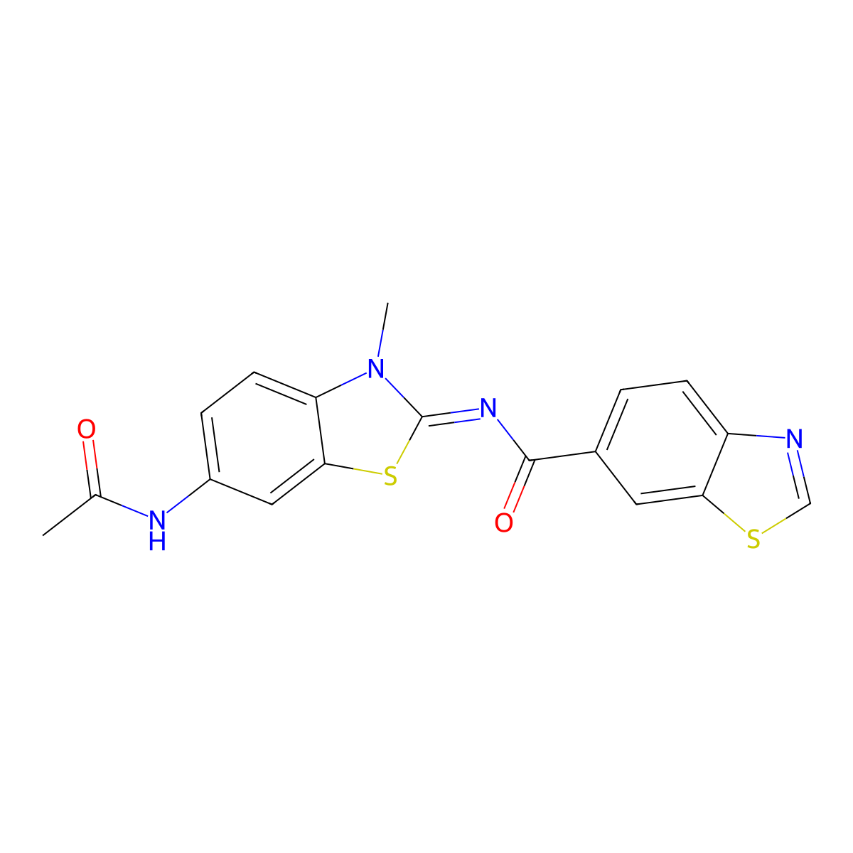 (E)-N-(6-acetamido-3-methylbenzo[d]thiazol-2(3H)-ylidene)benzo[d]thiazole-6-carboxamide molecular structure, CAS 851080-30-3