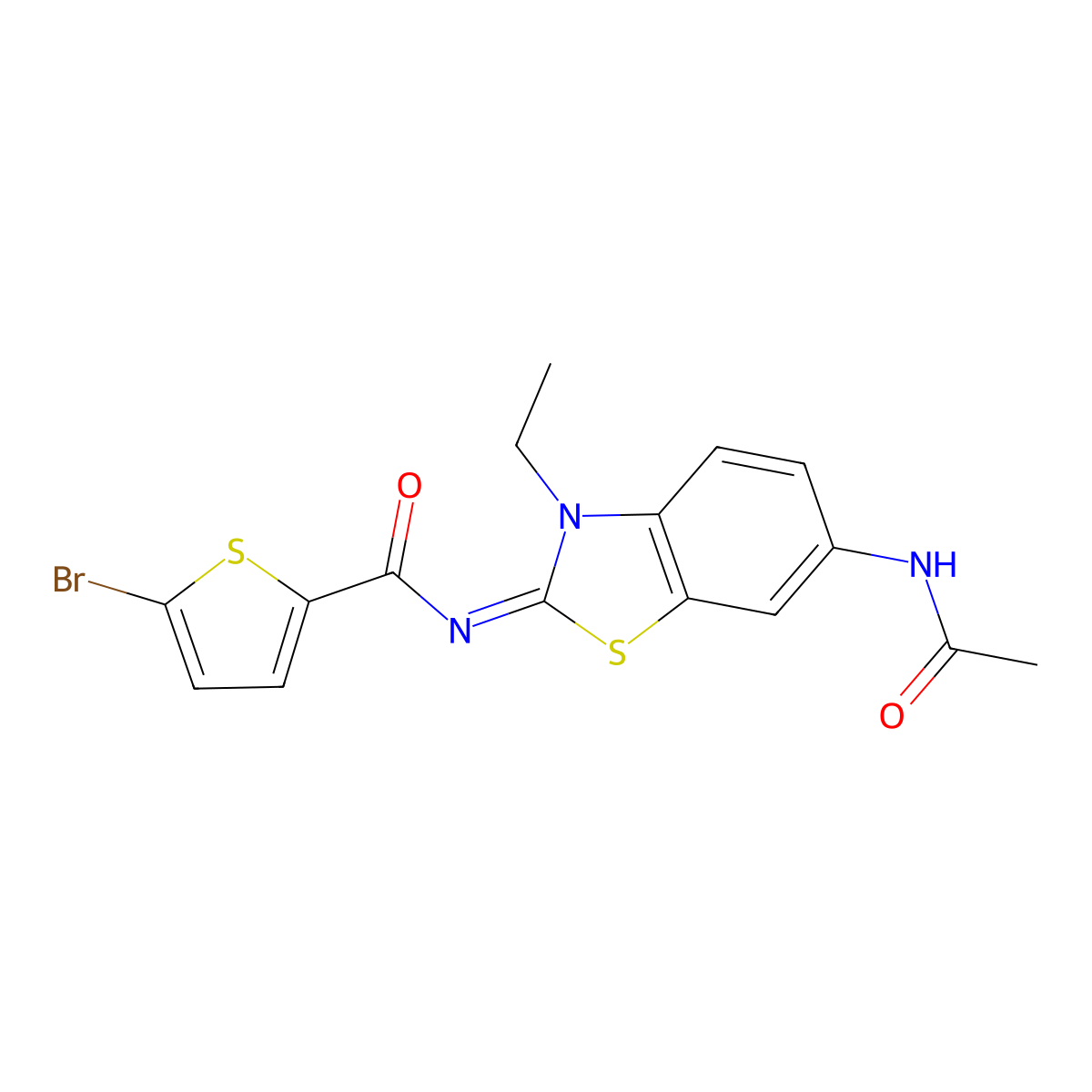 (E)-N-(6-acetamido-3-ethylbenzo[d]thiazol-2(3H)-ylidene)-5-bromothiophene-2-carboxamide molecular structure, CAS 851080-31-4