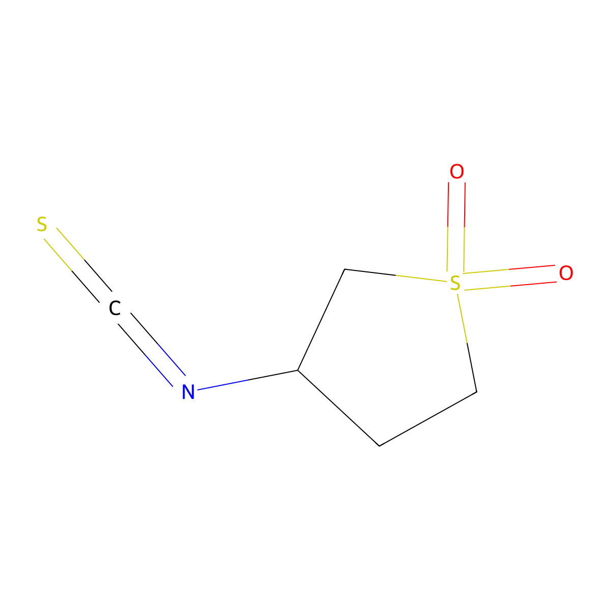 3-Isothiocyanato-1lambda6-thiolane-1,1-dione molecular structure, CAS 85109-44-0