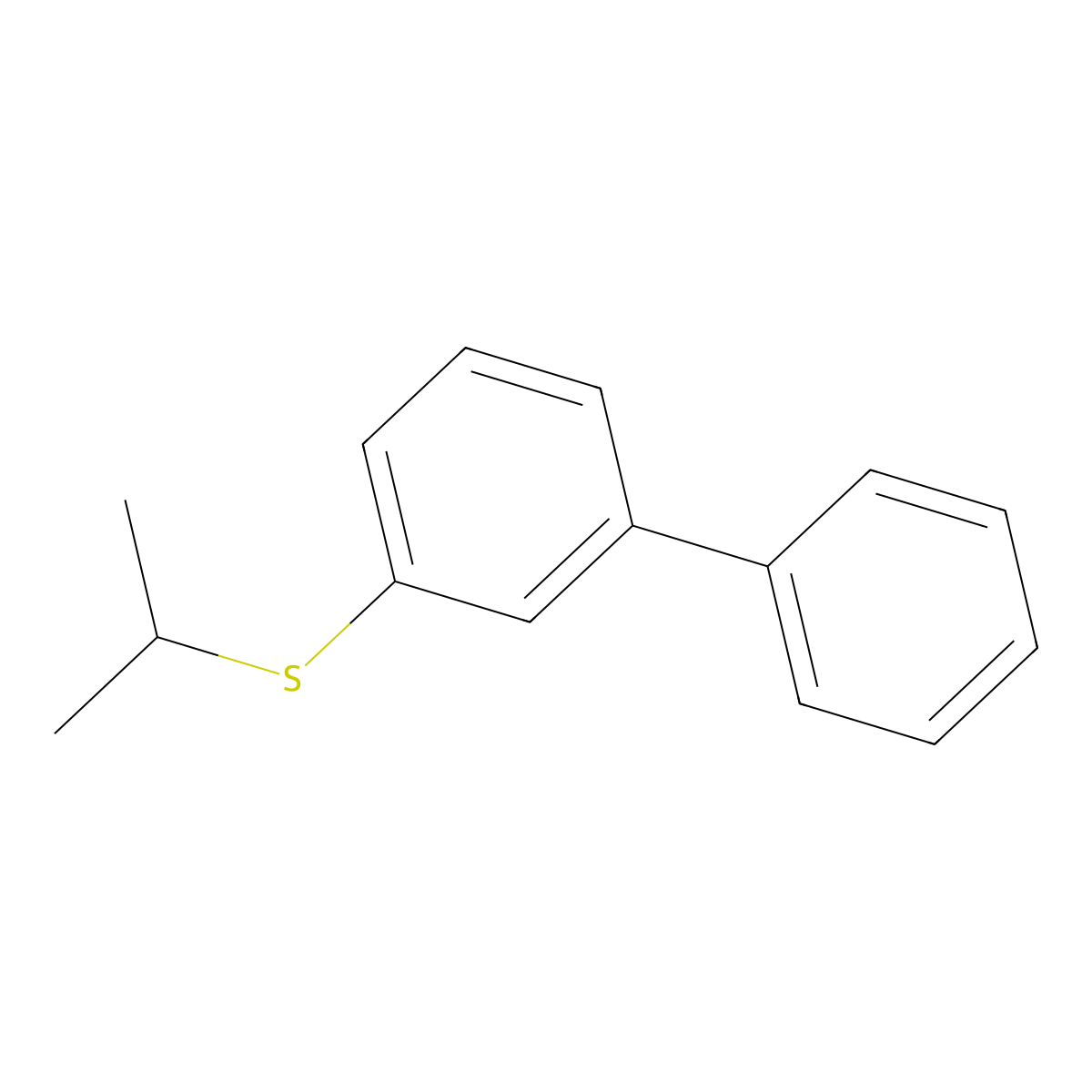 3-[(1-Methylethyl)thio]-1,1'-biphenyl molecular structure, CAS 85109-92-8
