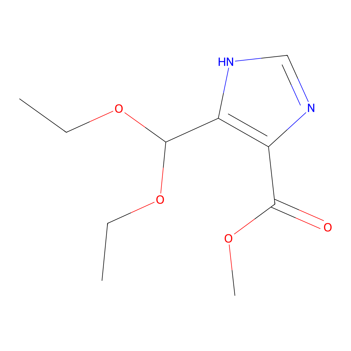 Methyl 5-(diethoxymethyl)-1H-imidazole-4-carboxylate molecular structure, CAS 85109-99-5