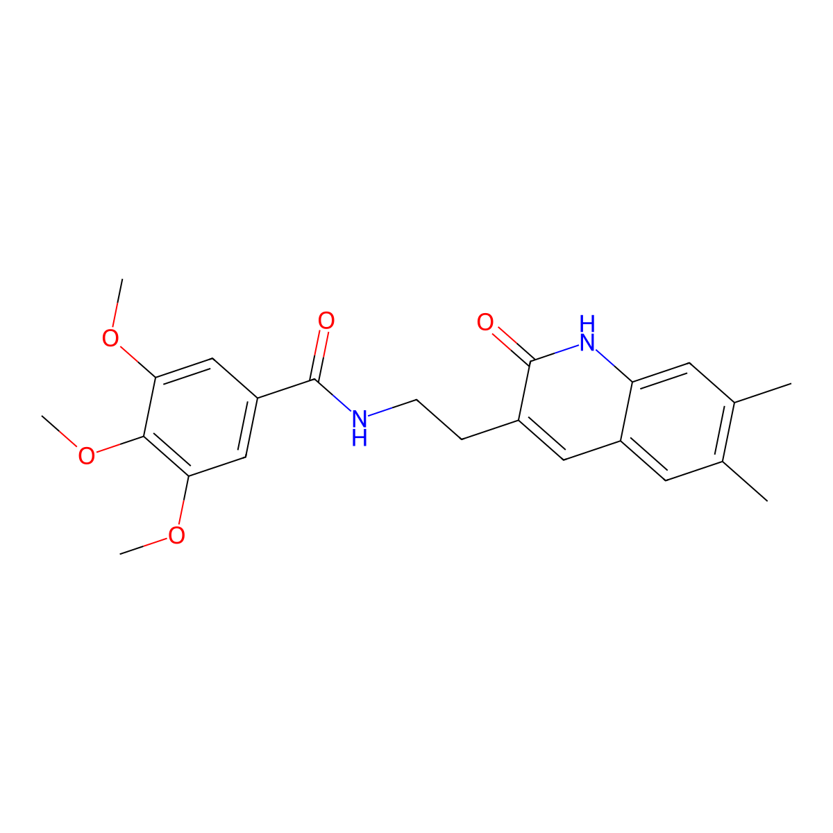 N-(2-(6,7-dimethyl-2-oxo-1,2-dihydroquinolin-3-yl)ethyl)-3,4,5-trimethoxybenzamide molecular structure, CAS 851096-11-2