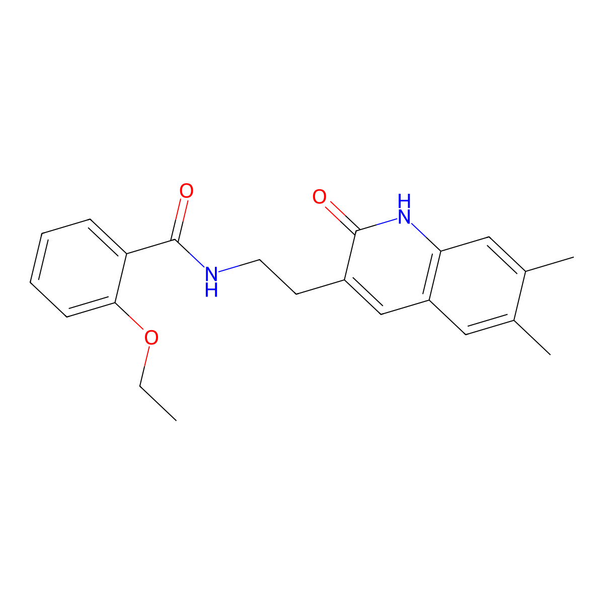 N-(2-(6,7-dimethyl-2-oxo-1,2-dihydroquinolin-3-yl)ethyl)-2-ethoxybenzamide molecular structure, CAS 851096-18-9