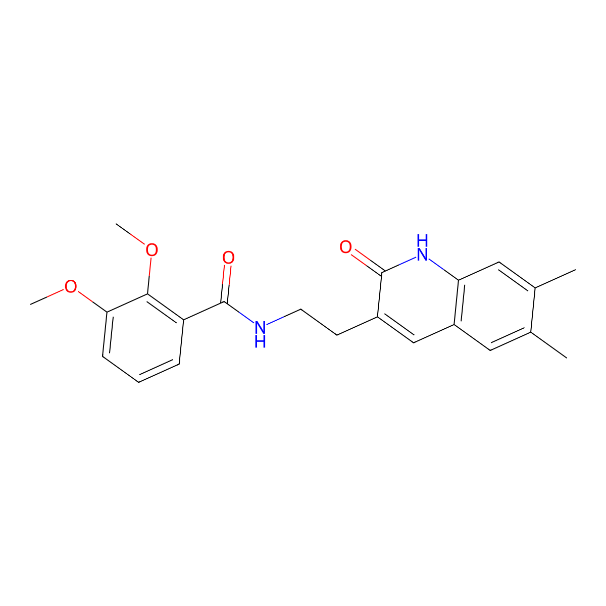 N-(2-(6,7-dimethyl-2-oxo-1,2-dihydroquinolin-3-yl)ethyl)-2,3-dimethoxybenzamide molecular structure, CAS 851096-20-3