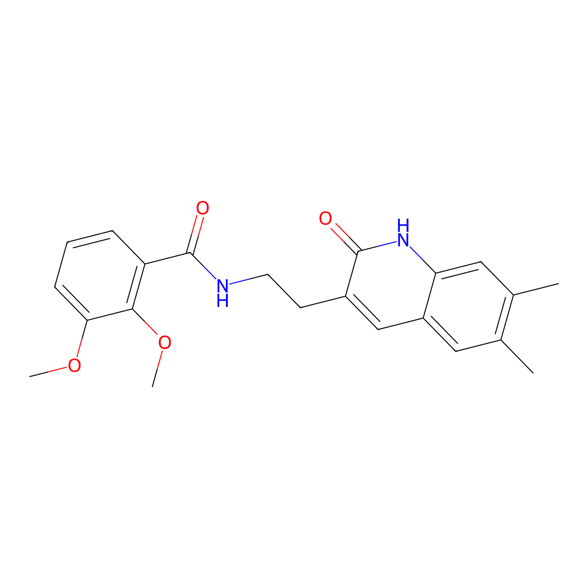 N-(2-(6,7-dimethyl-2-oxo-1,2-dihydroquinolin-3-yl)ethyl)-2,3-dimethoxybenzamide molecular structure, CAS 851096-20-3
