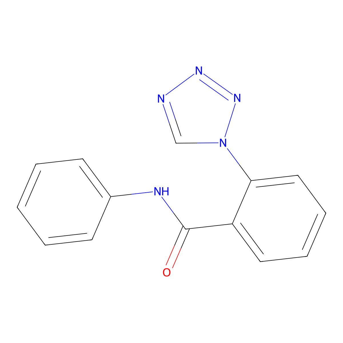 N-phenyl-2-(1H-tetrazol-1-yl)benzamide molecular structure, CAS 851097-74-0