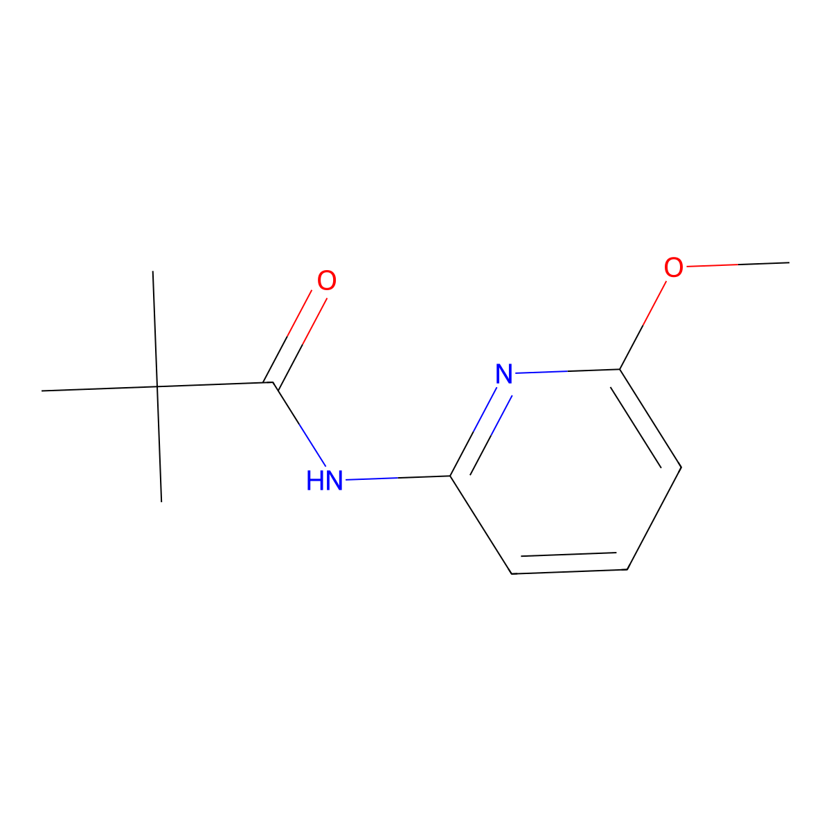 N-(6-Methoxypyridin-2-yl)pivalamide molecular structure, CAS 851102-40-4