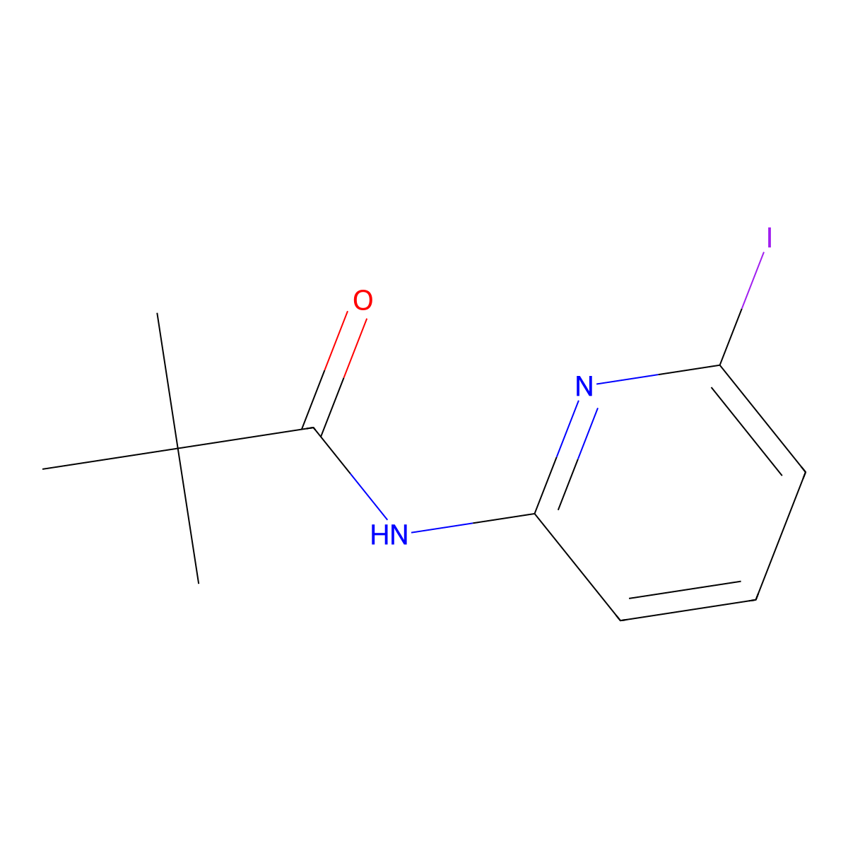 N-(6-Iodo-pyridin-2-yl)-2,2-dimethyl-propionamide molecular structure, CAS 851102-44-8