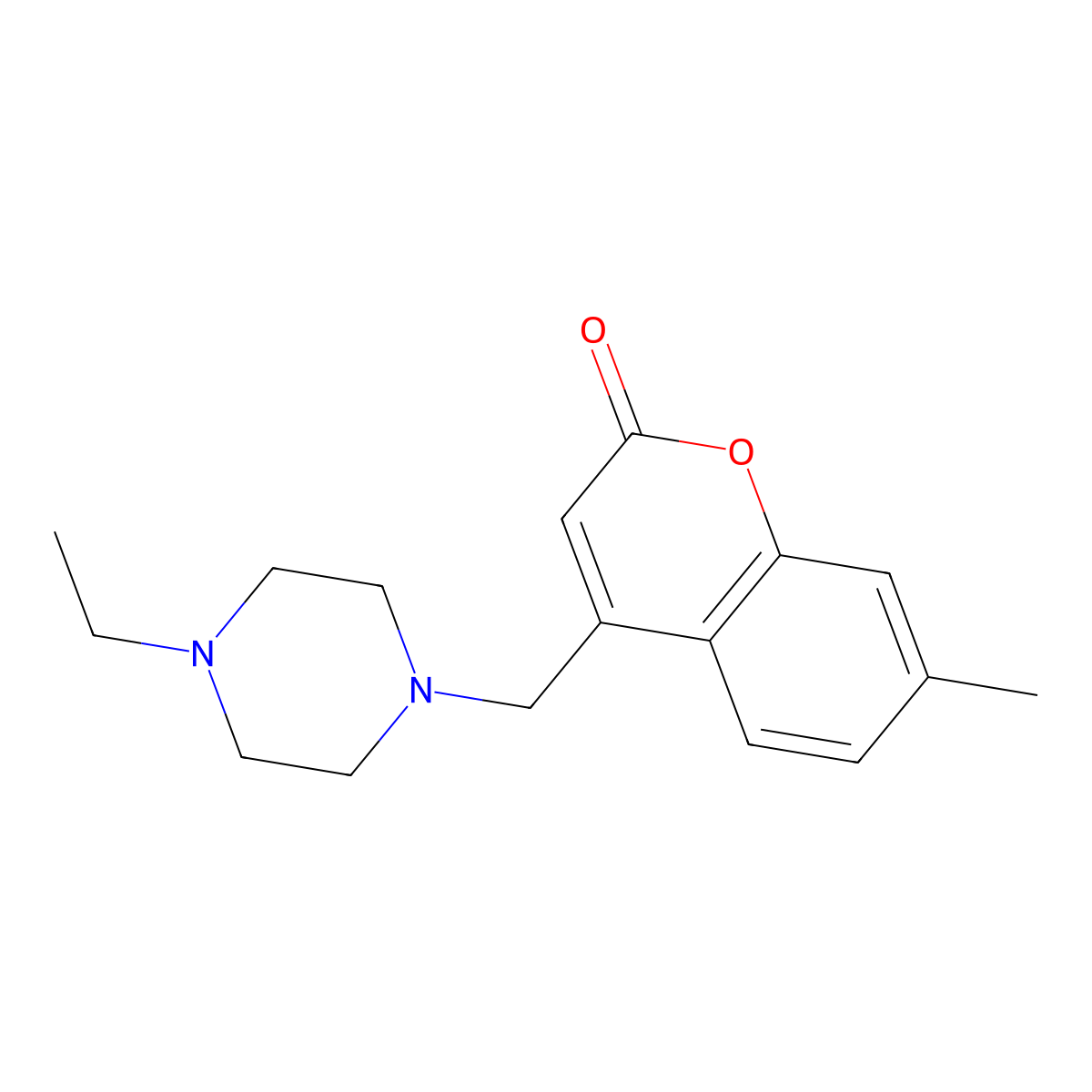 4-[(4-ethylpiperazin-1-yl)methyl]-7-methyl-2H-chromen-2-one molecular structure, CAS 851109-85-8
