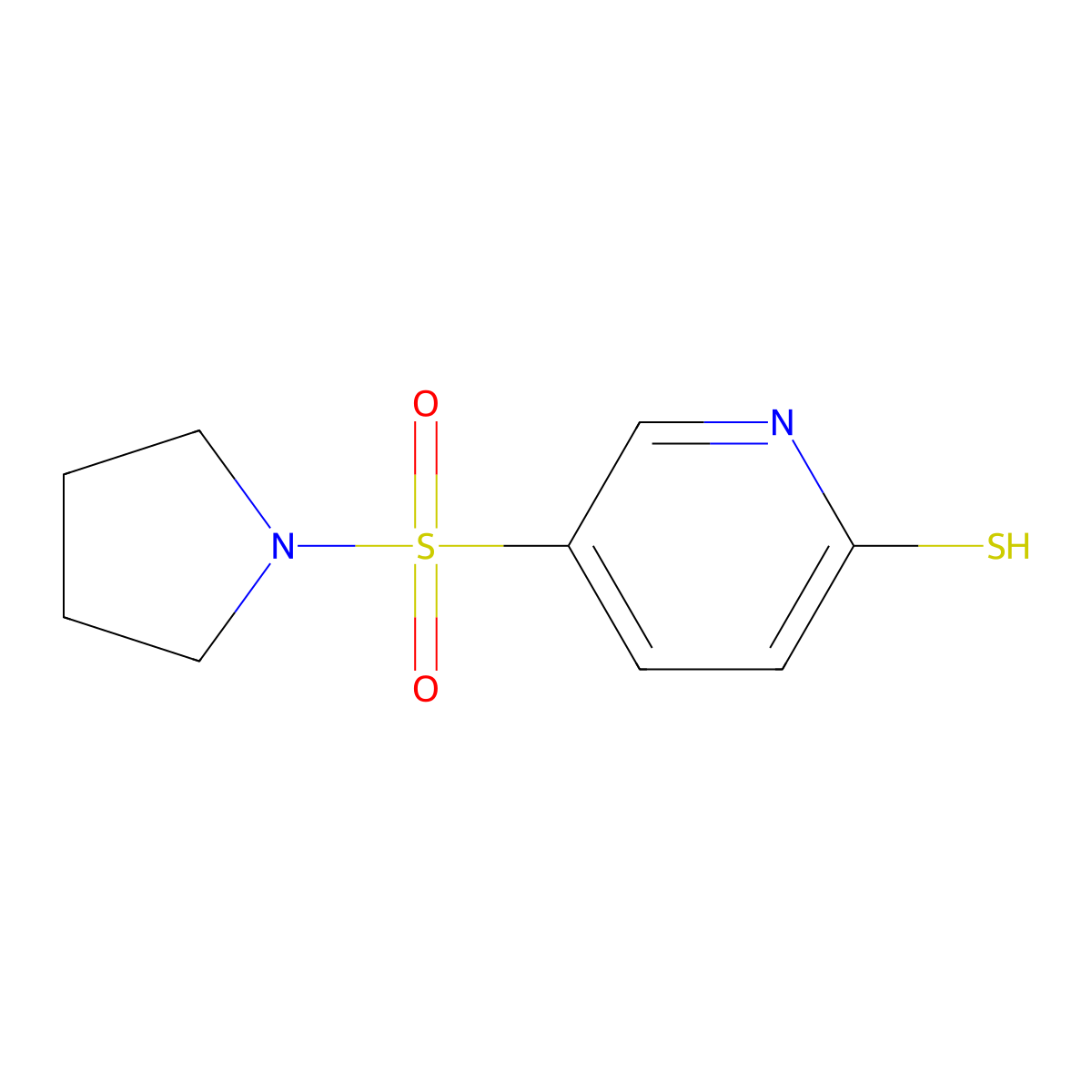 5-(Pyrrolidine-1-sulfonyl)pyridine-2-thiol molecular structure, CAS 851116-00-2