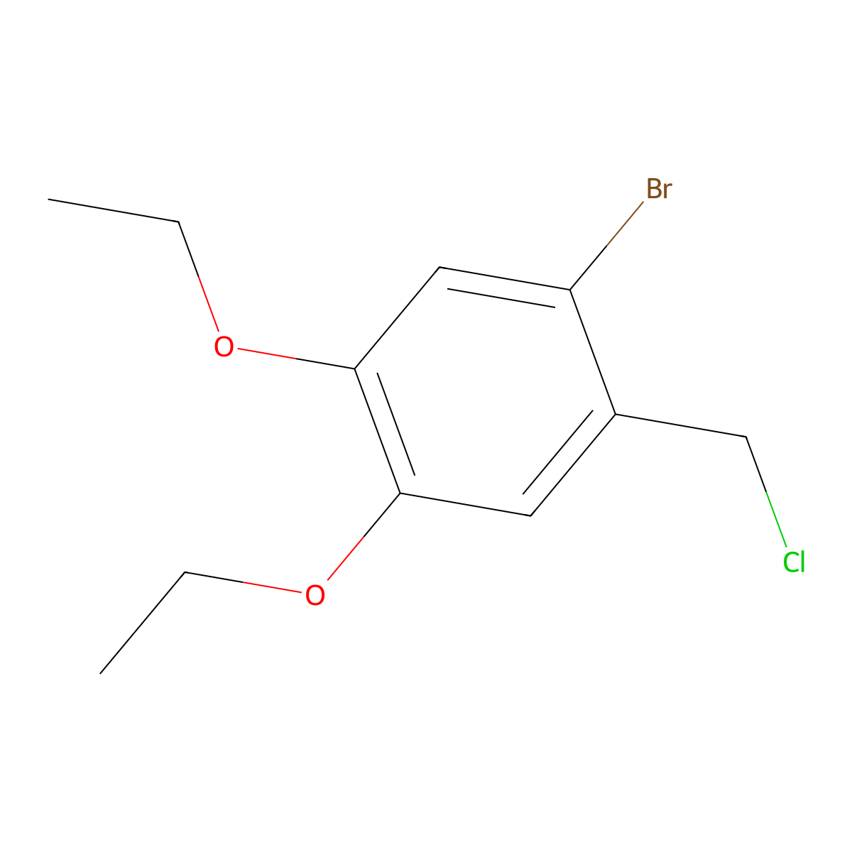 1-Bromo-2-(chloromethyl)-4,5-diethoxybenzene molecular structure, CAS 851116-19-3