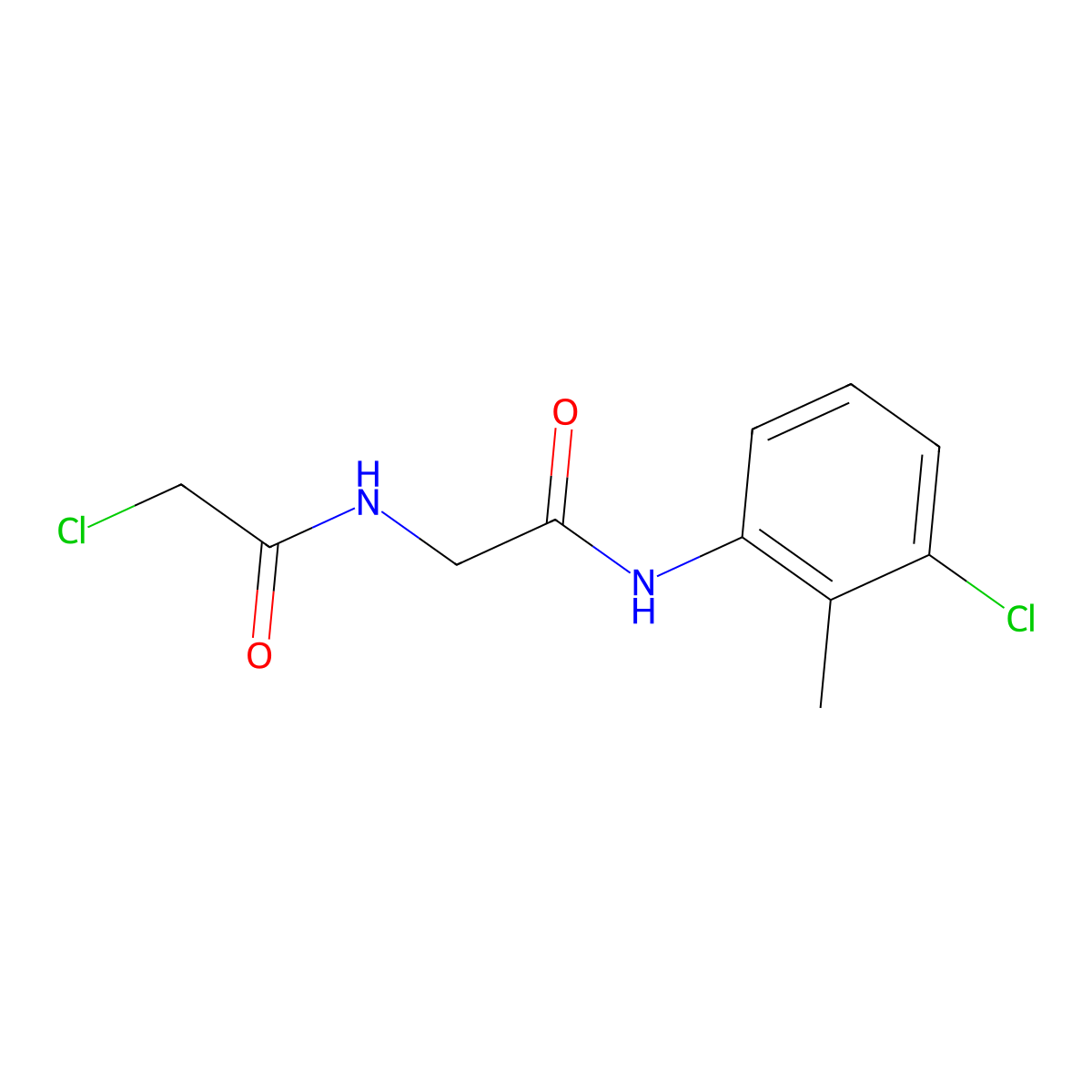2-chloro-N-(((3-chloro-2-methylphenyl)carbamoyl)methyl)acetamide molecular structure, CAS 851116-61-5