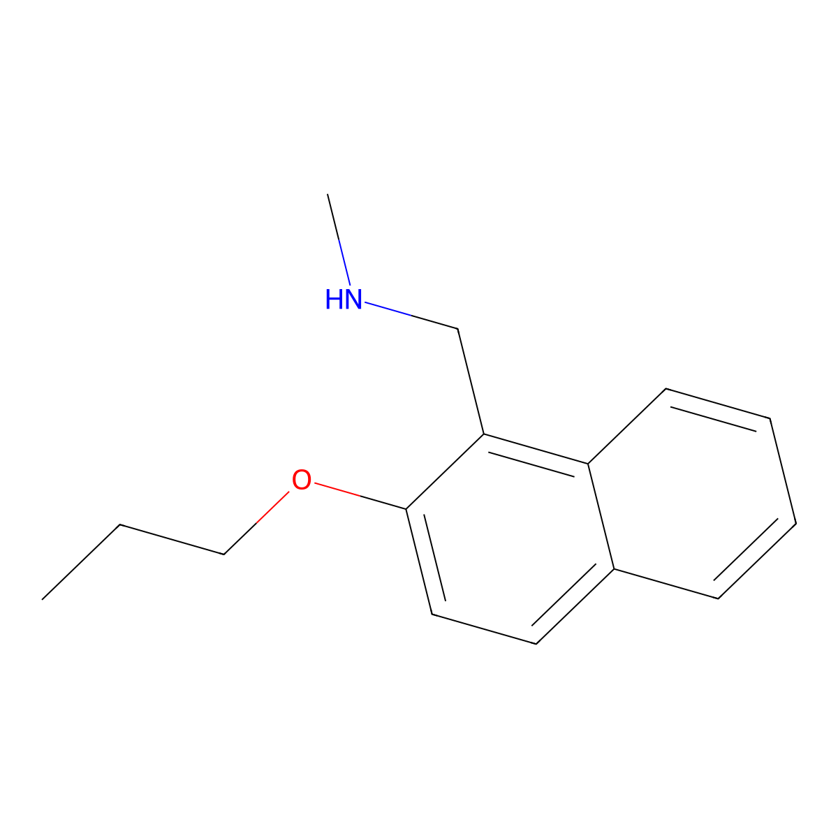 Methyl[(2-propoxynaphthalen-1-yl)methyl]amine molecular structure, CAS 851116-62-6