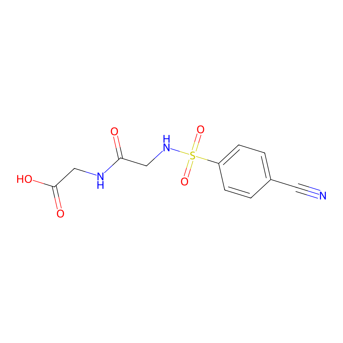 2-[2-(4-Cyanobenzenesulfonamido)acetamido]acetic acid molecular structure, CAS 851116-65-9