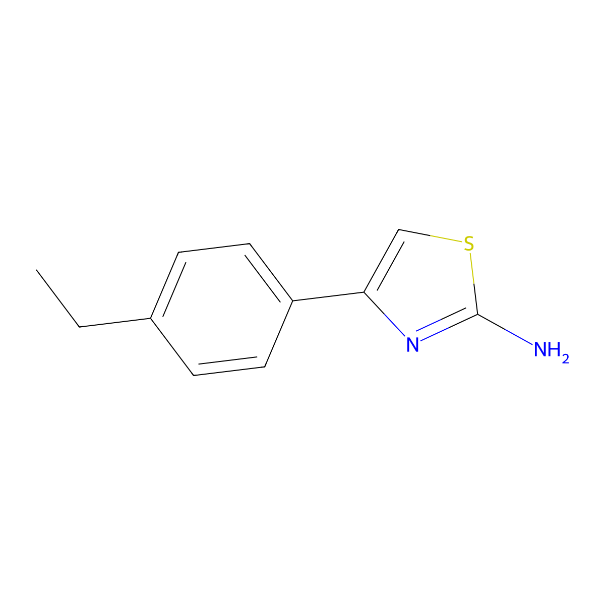 4-(4-Ethylphenyl)-1,3-thiazol-2-amine molecular structure, CAS 85112-35-2