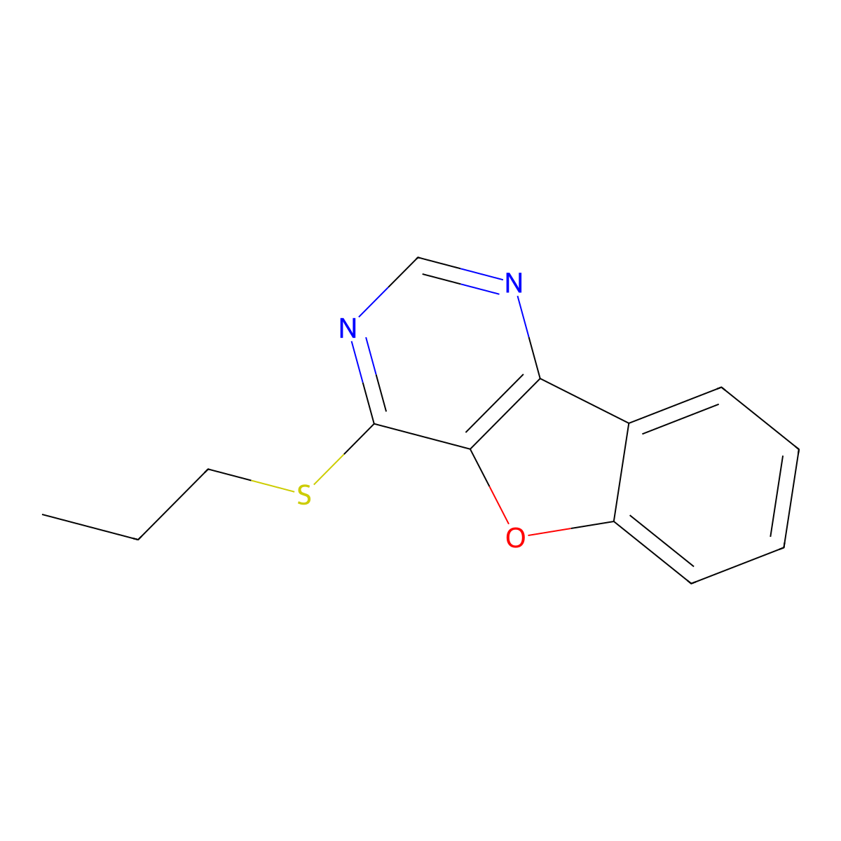4-(Propylthio)benzofuro[3,2-d]pyrimidine molecular structure, CAS 851130-43-3