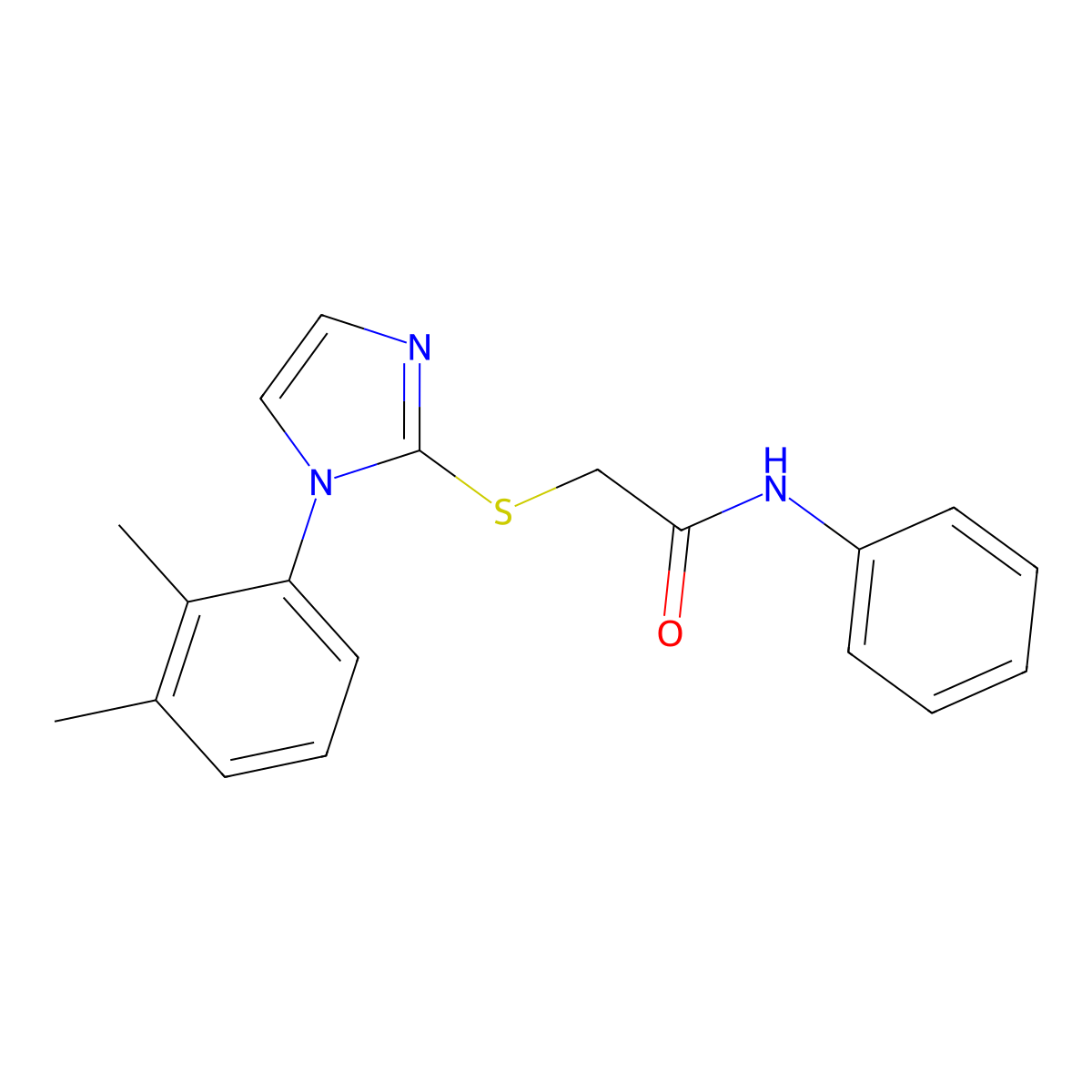 2-[1-(2,3-dimethylphenyl)imidazol-2-yl]sulfanyl-N-phenylacetamide molecular structure, CAS 851131-45-8