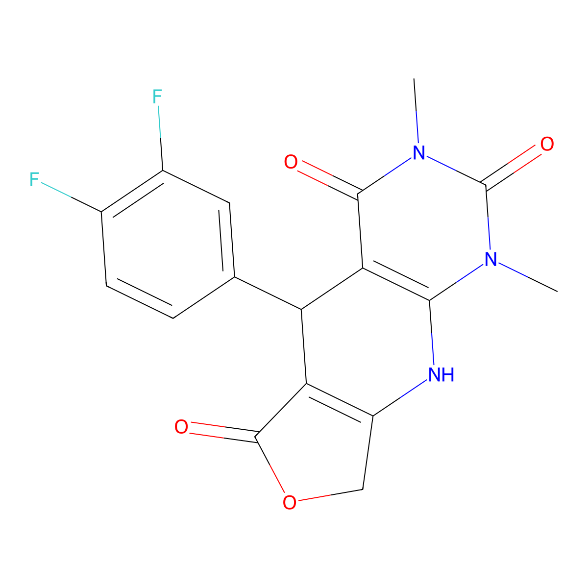 8-(3,4-Difluorophenyl)-11,13-dimethyl-5-oxa-2,11,13-triazatricyclo[7.4.0.0^{3,7}]trideca-1(9),3(7)-diene-6,10,12-trione molecular structure, CAS 851168-64-4