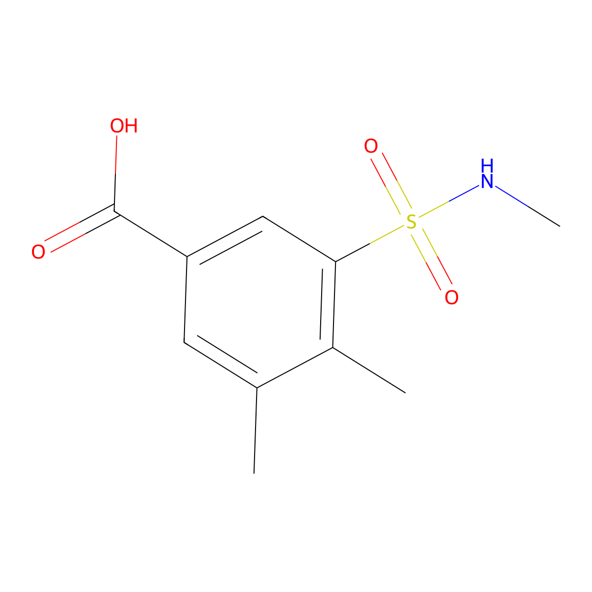 3,4-dimethyl-5-(methylsulfamoyl)benzoic Acid molecular structure, CAS 851168-79-1