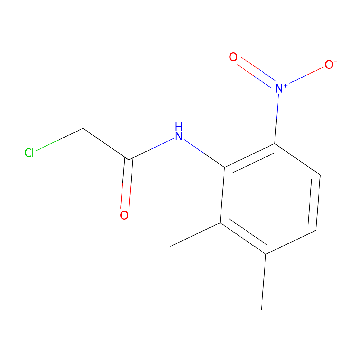 2-chloro-N-(2,3-dimethyl-6-nitrophenyl)acetamide molecular structure, CAS 851169-10-3