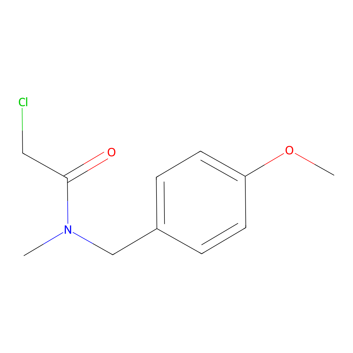 2-chloro-N-[(4-methoxyphenyl)methyl]-N-methylacetamide molecular structure, CAS 851169-12-5