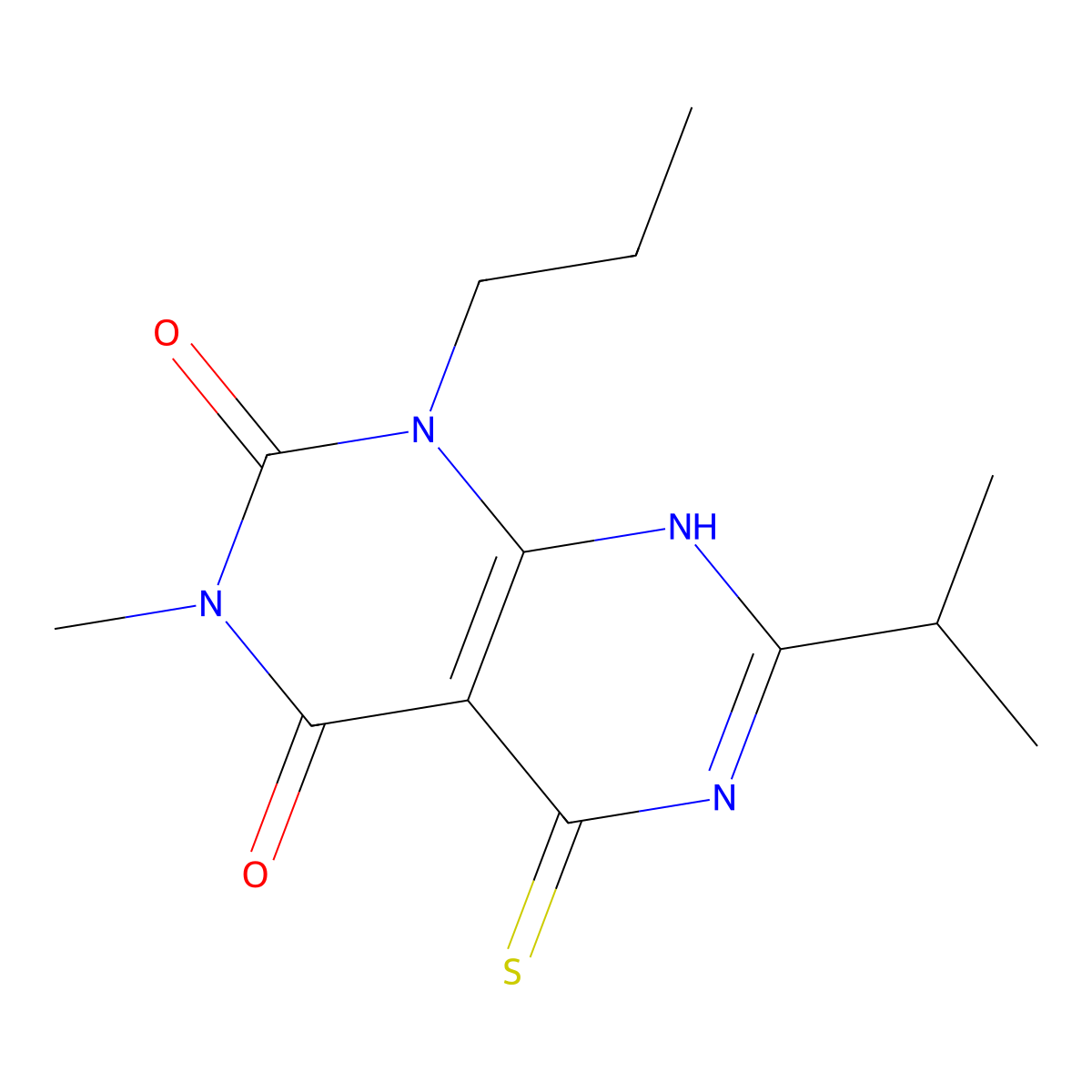 3-methyl-7-(propan-2-yl)-1-propyl-5-sulfanyl-1H,2H,3H,4H-[1,3]diazino[4,5-d]pyrimidine-2,4-dione molecular structure, CAS 851169-26-1