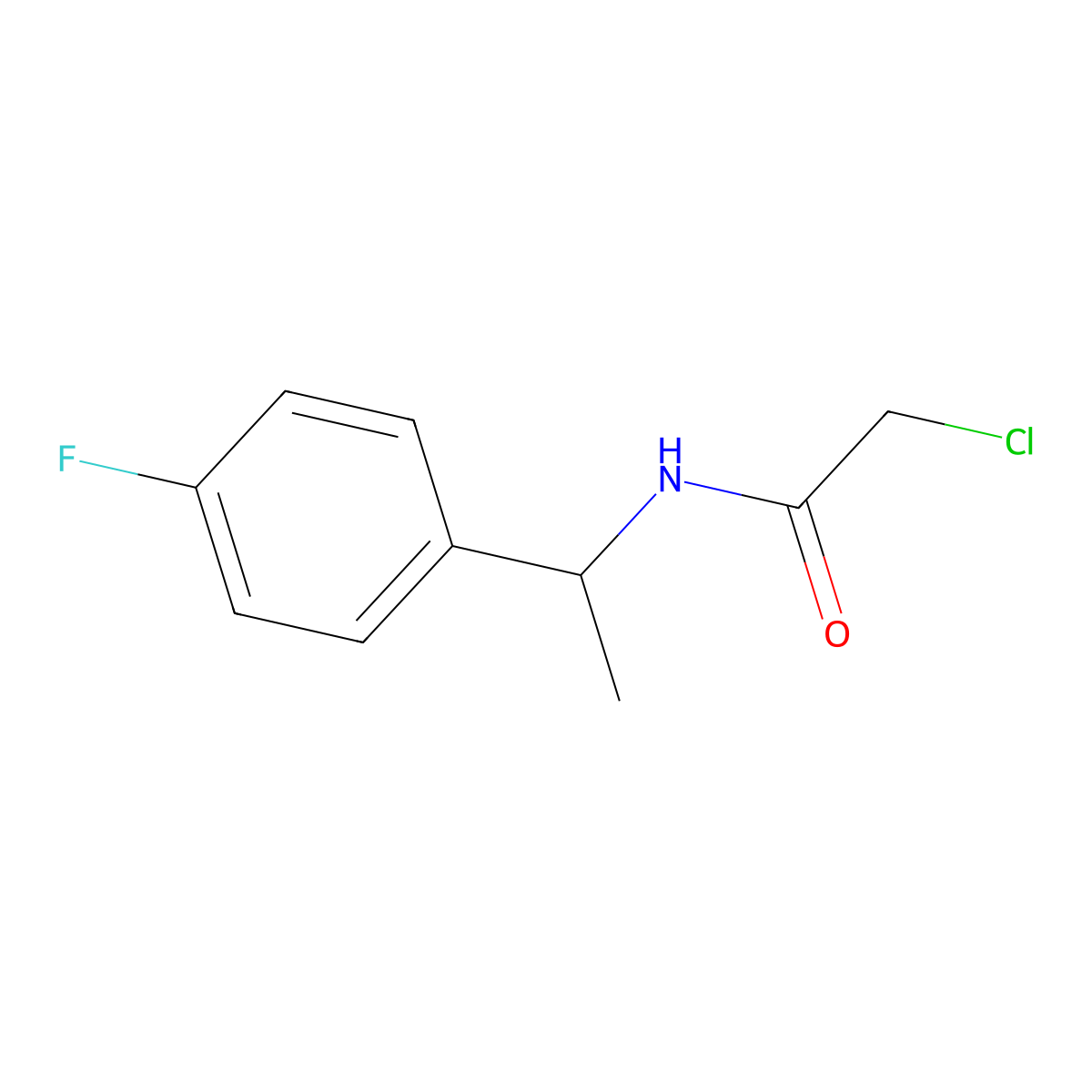 2-chloro-N-[1-(4-fluorophenyl)ethyl]acetamide molecular structure, CAS 851169-40-9