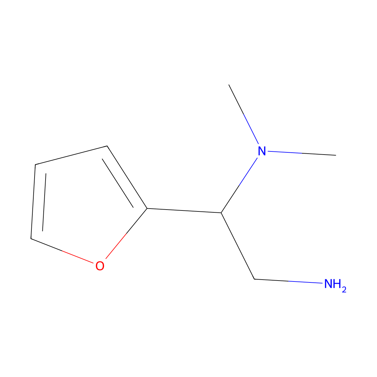 1-(2-Furyl)-N1,N1-dimethyl-1,2-ethanediamine molecular structure, CAS 851169-48-7