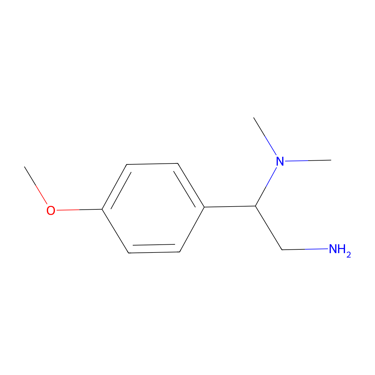 (2-Amino-1-(4-Methoxyphenyl)Ethyl)Dimethylamine molecular structure, CAS 851169-57-8