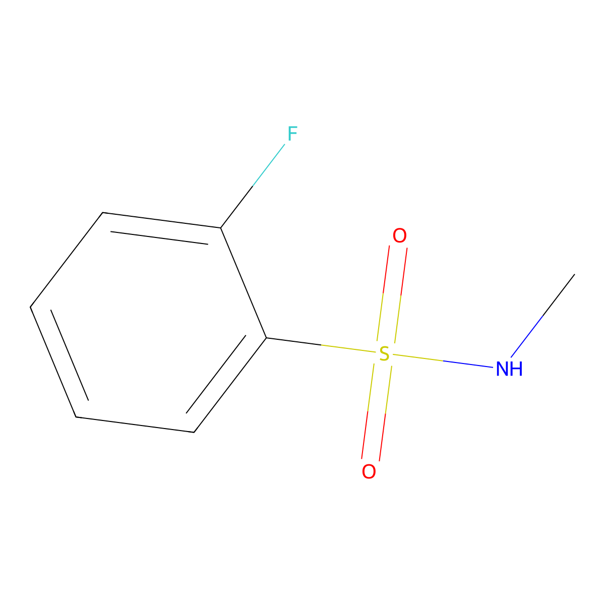 2-fluoro-N-methylbenzene-1-sulfonamide molecular structure, CAS 851169-58-9