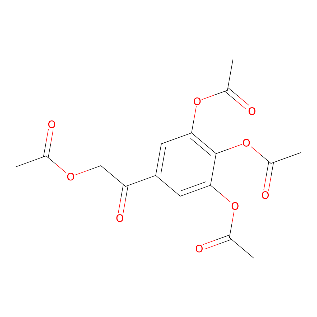 5-(2-Acetoxyacetyl)benzene-1,2,3-triyl triacetate molecular structure, CAS 85117-87-9