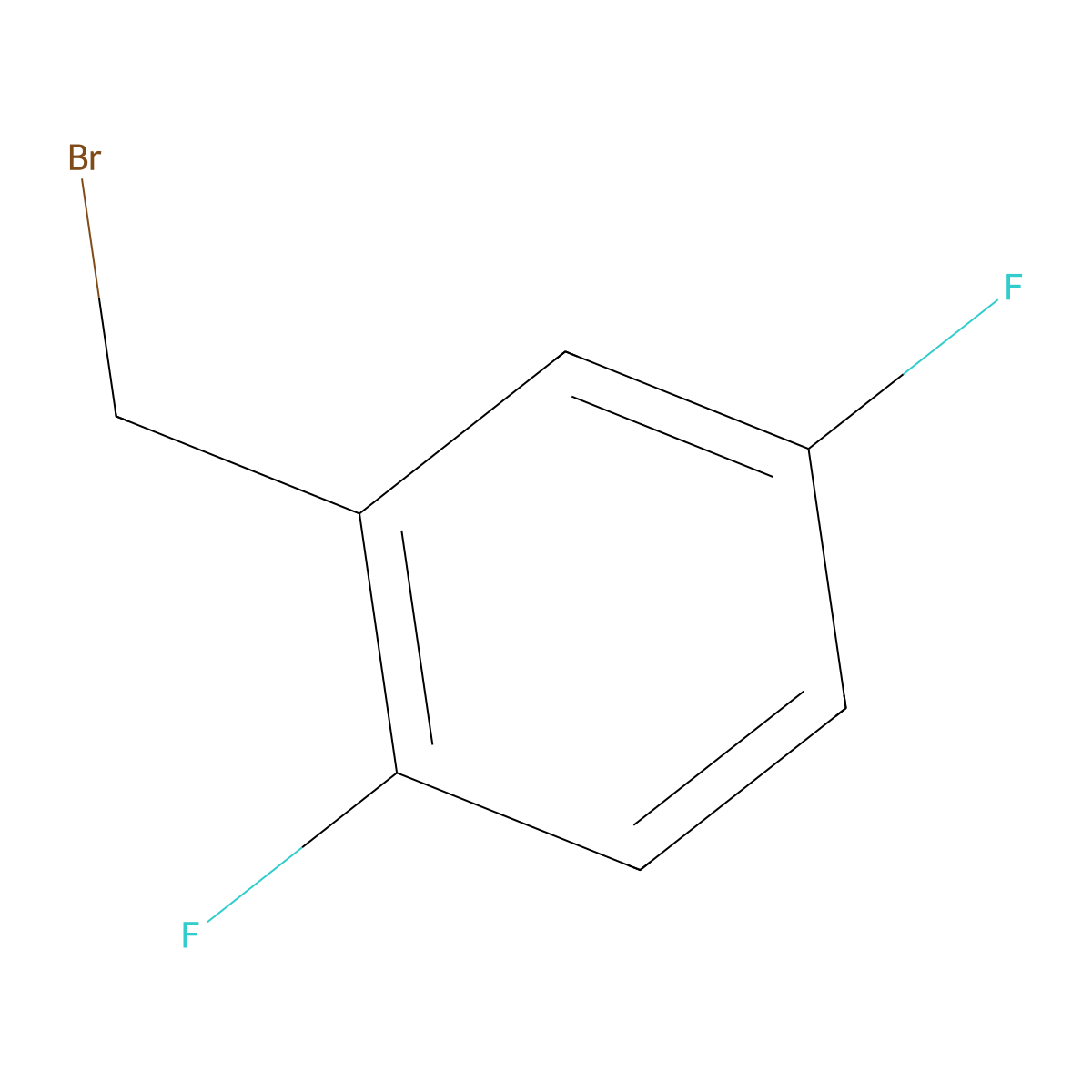 2-(Bromomethyl)-1,4-difluorobenzene molecular structure, CAS 85117-99-3