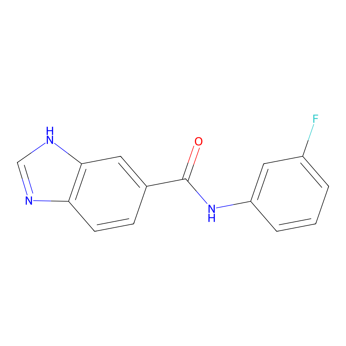 1H-1,3-Benzimidazole-6-carboxamide, N-(3-fluorophenyl)- molecular structure, CAS 851171-65-8