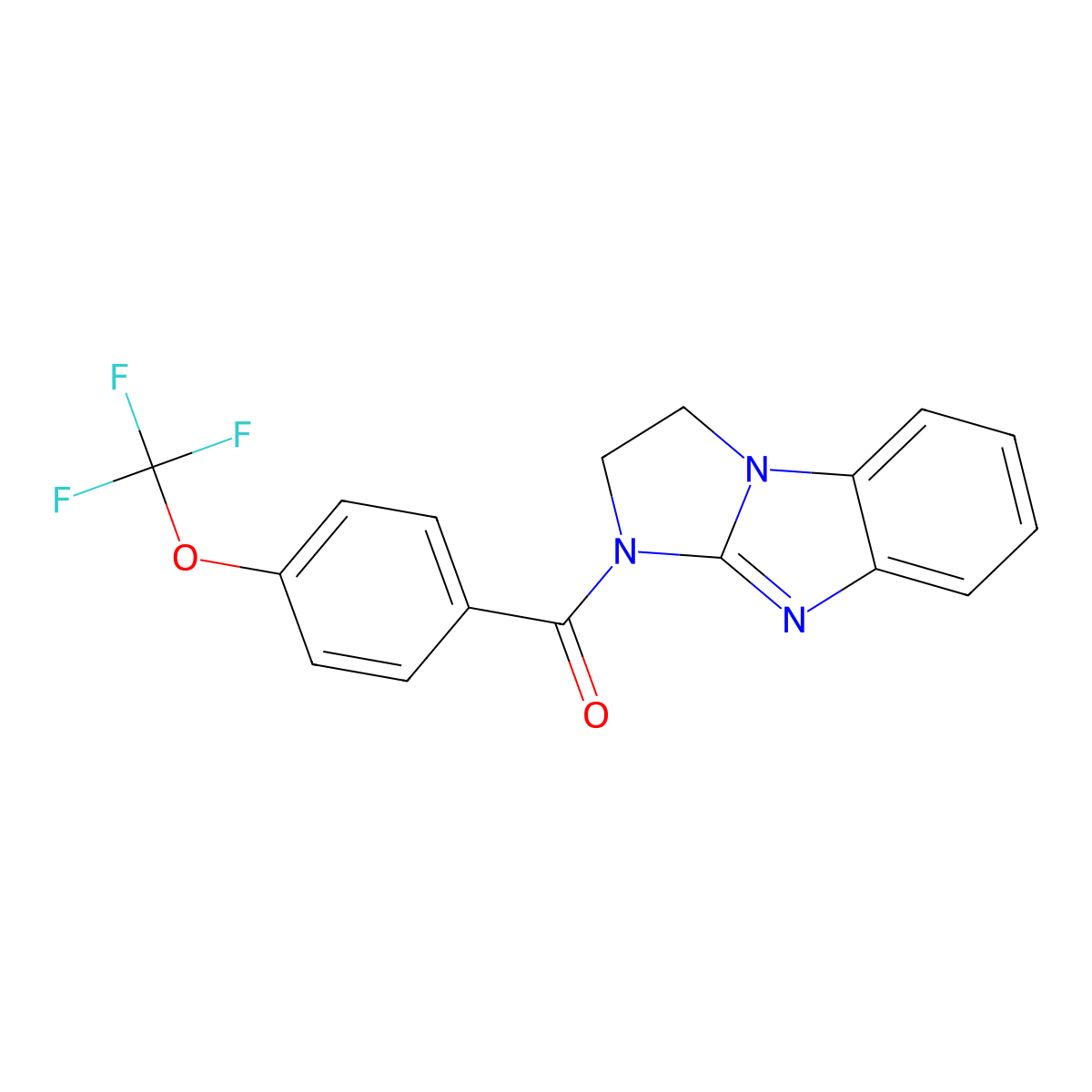 5-[4-(Trifluoromethoxy)benzoyl]-2,5,7-triazatricyclo[6.4.0.0^{2,6}]dodeca-1(8),6,9,11-tetraene molecular structure, CAS 851174-61-3