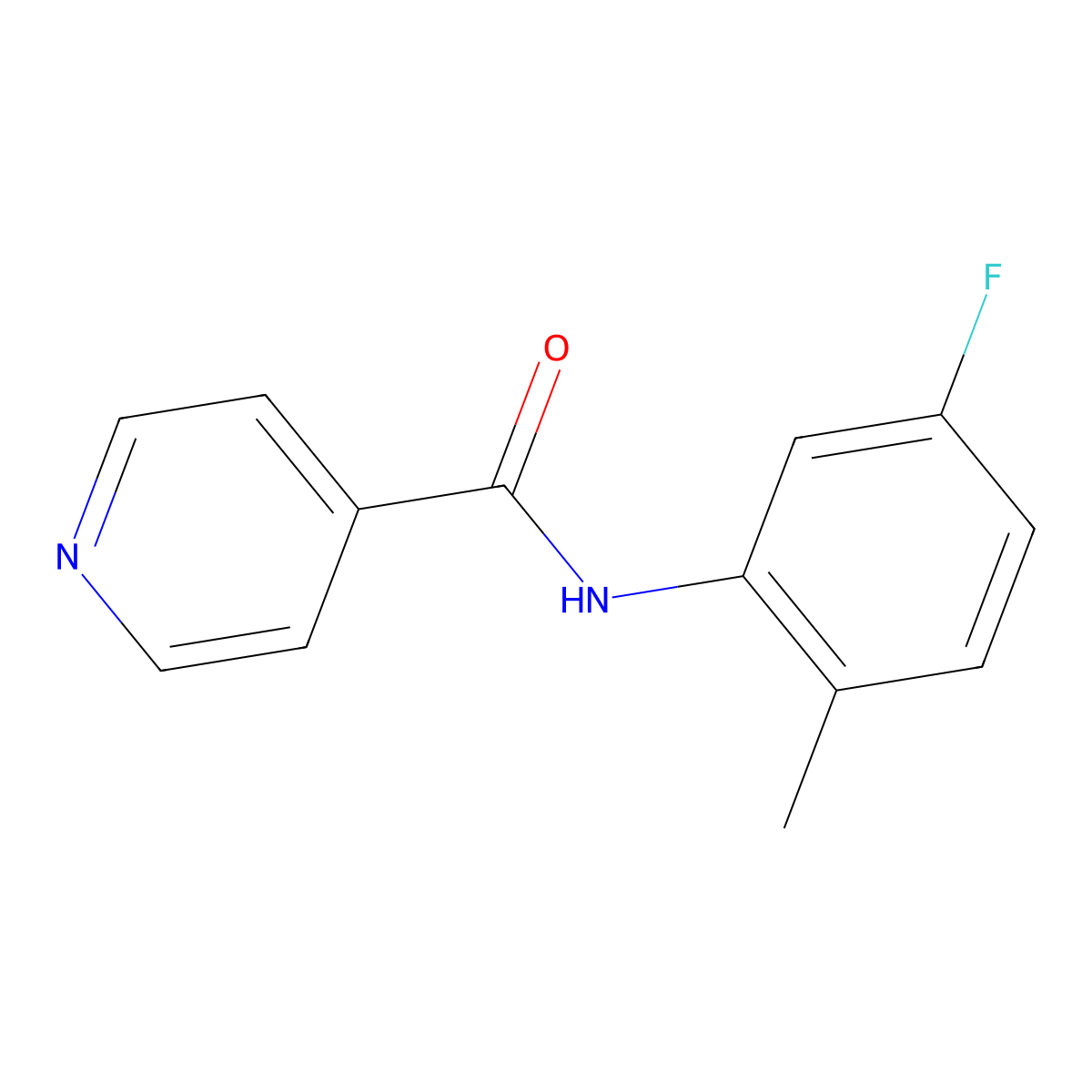 N-(5-fluoro-2-methylphenyl)pyridine-4-carboxamide molecular structure, CAS 851175-16-1