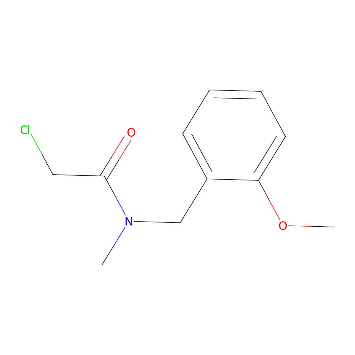 2-chloro-N-[(2-methoxyphenyl)methyl]-N-methylacetamide molecular structure, CAS 851175-19-4