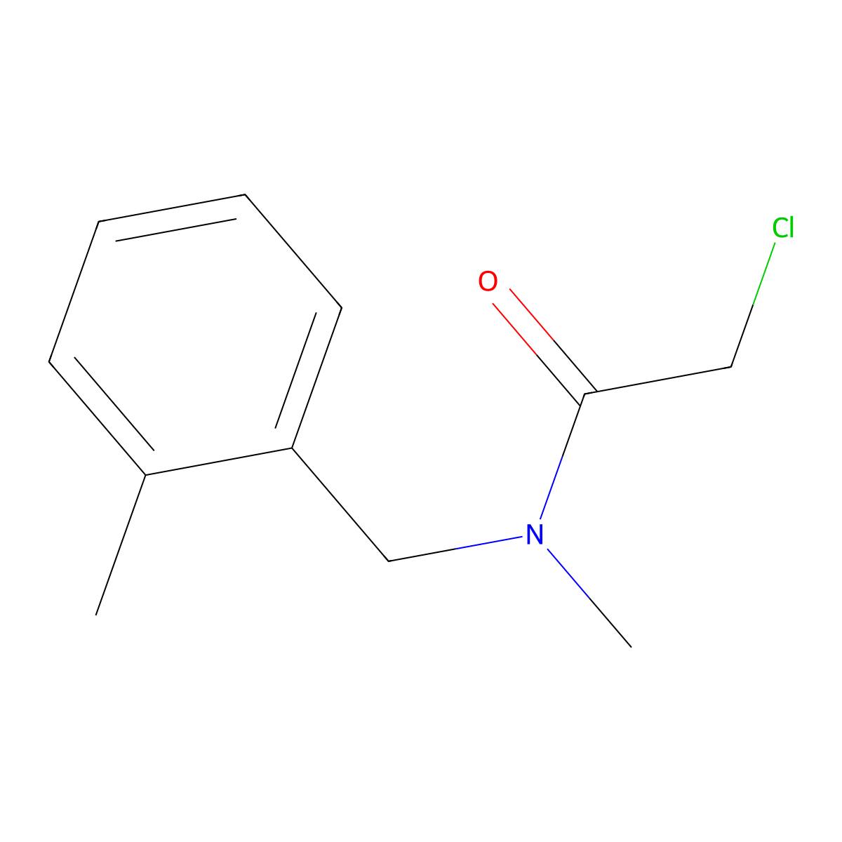 2-Chloro-N-methyl-N-((2-methylphenyl)methyl)acetamide molecular structure, CAS 851175-23-0