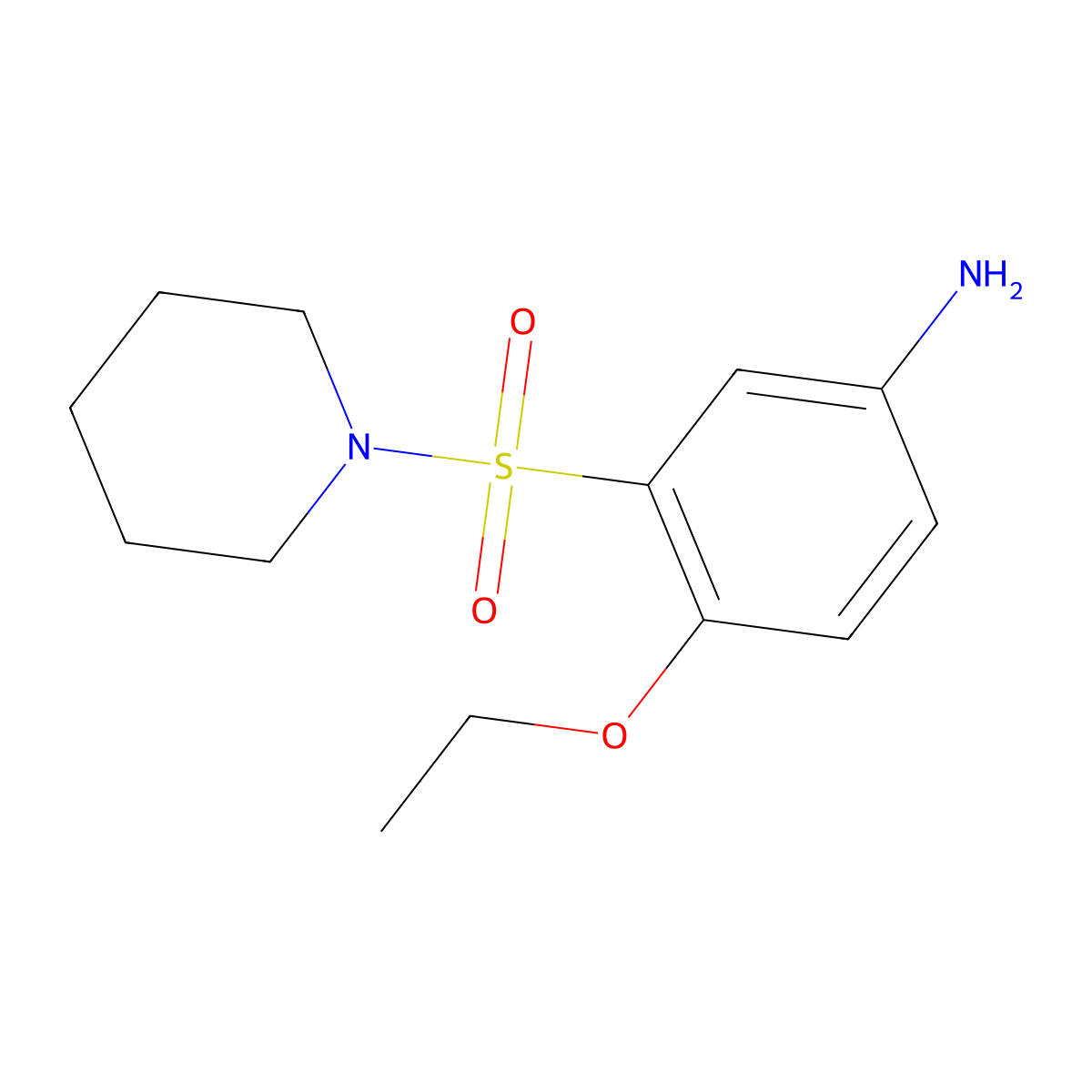 4-Ethoxy-3-(piperidine-1-sulfonyl)aniline molecular structure, CAS 851175-25-2
