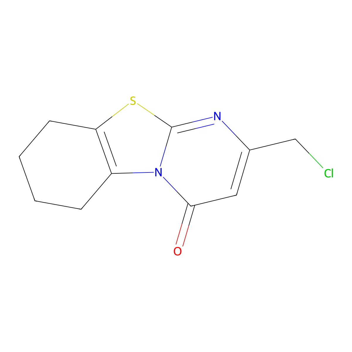 11-(Chloromethyl)-8-thia-1,10-diazatricyclo[7.4.0.0,2,7]trideca-2(7),9,11-trien-13-one molecular structure, CAS 851175-82-1