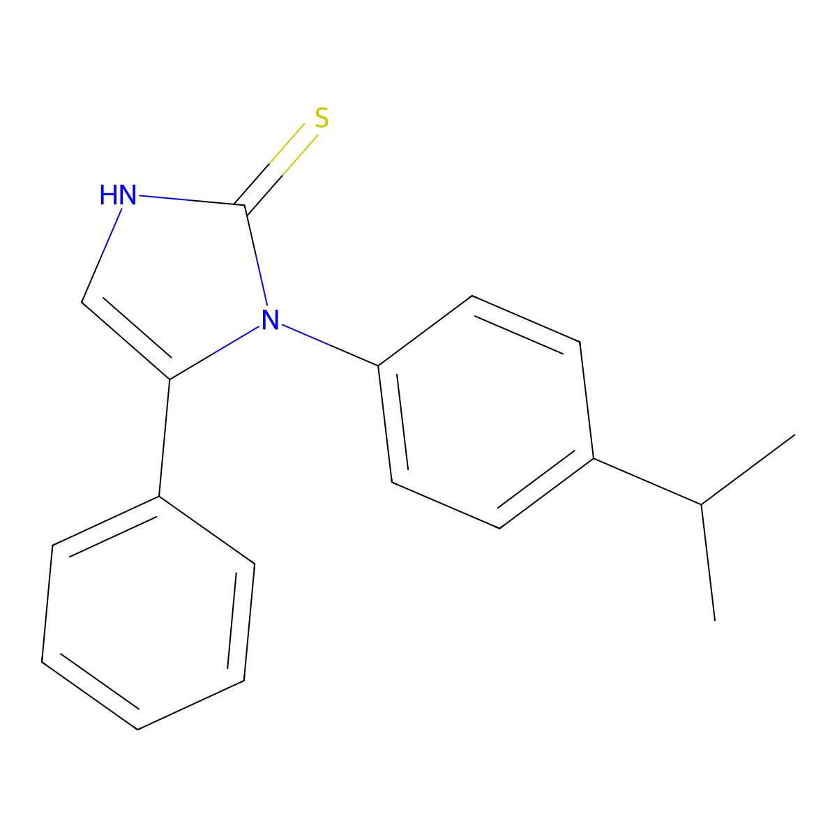 5-phenyl-1-[4-(propan-2-yl)phenyl]-1H-imidazole-2-thiol molecular structure, CAS 851175-86-5