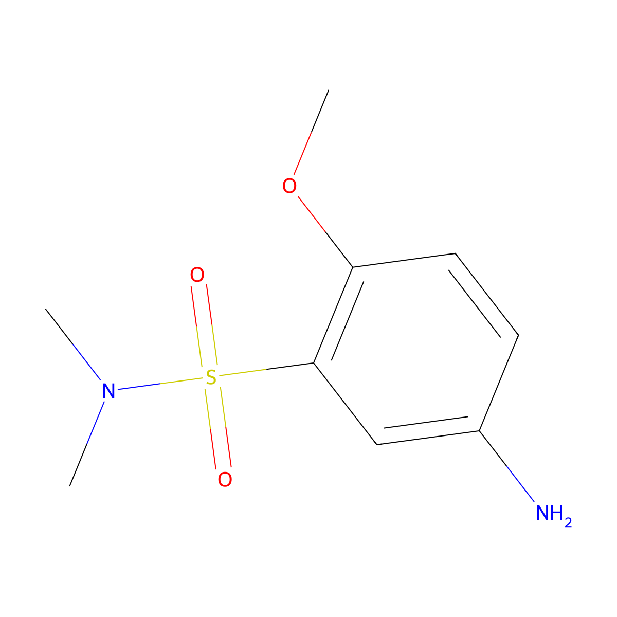 5-Amino-2-methoxy-N,N-dimethylbenzenesulfonamide molecular structure, CAS 851175-92-3