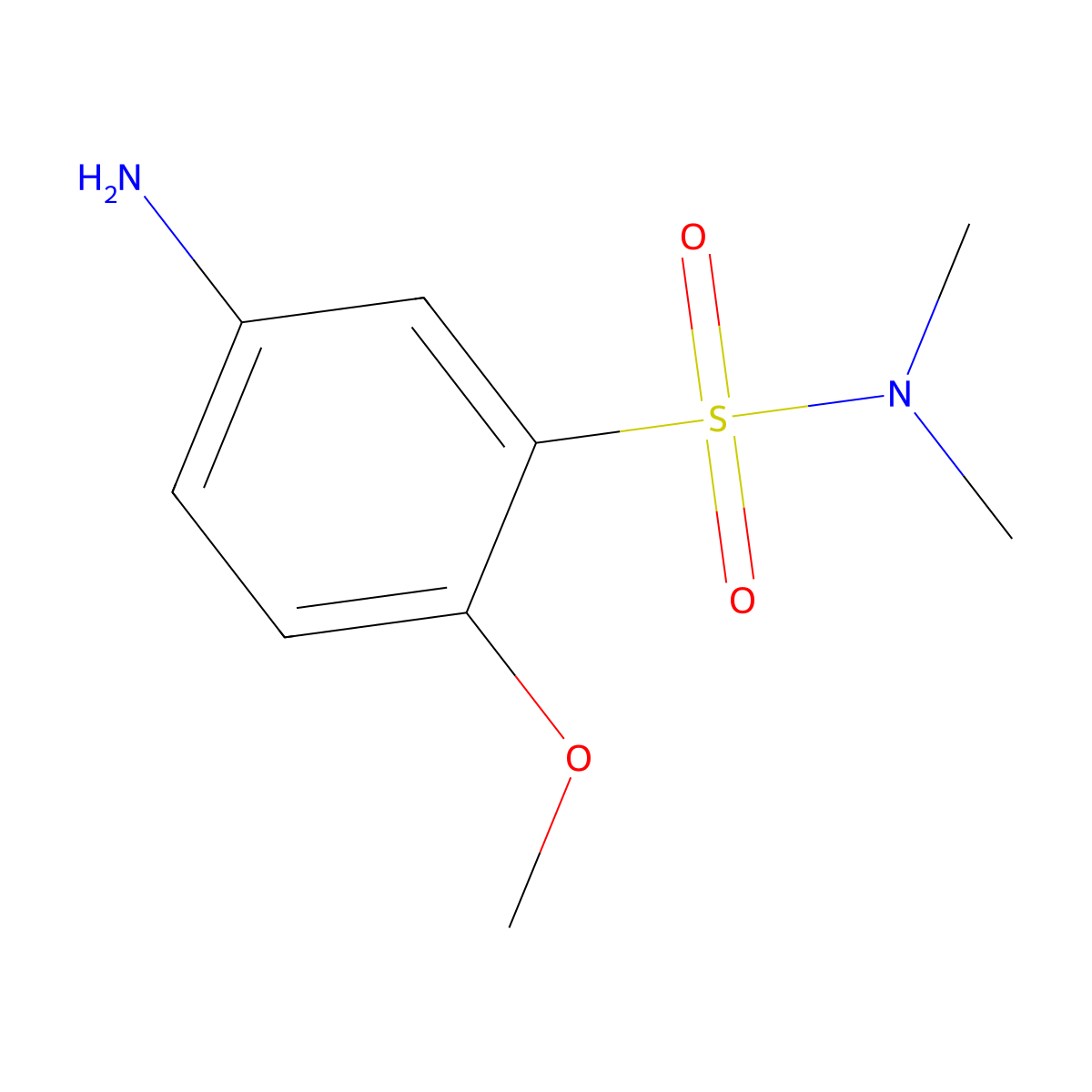 5-Amino-2-methoxy-N,N-dimethylbenzenesulfonamide molecular structure, CAS 851175-92-3