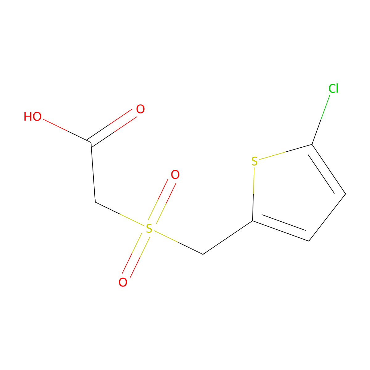 2-[(5-Chlorothiophen-2-yl)methanesulfonyl]acetic acid molecular structure, CAS 851175-94-5