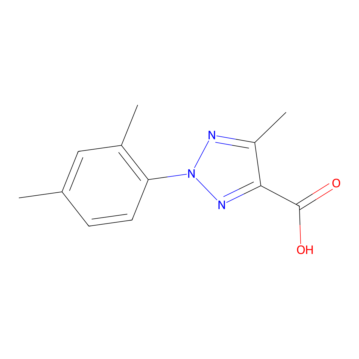 2-(2,4-dimethylphenyl)-5-methyl-2H-1,2,3-triazole-4-carboxylic acid molecular structure, CAS 851175-96-7