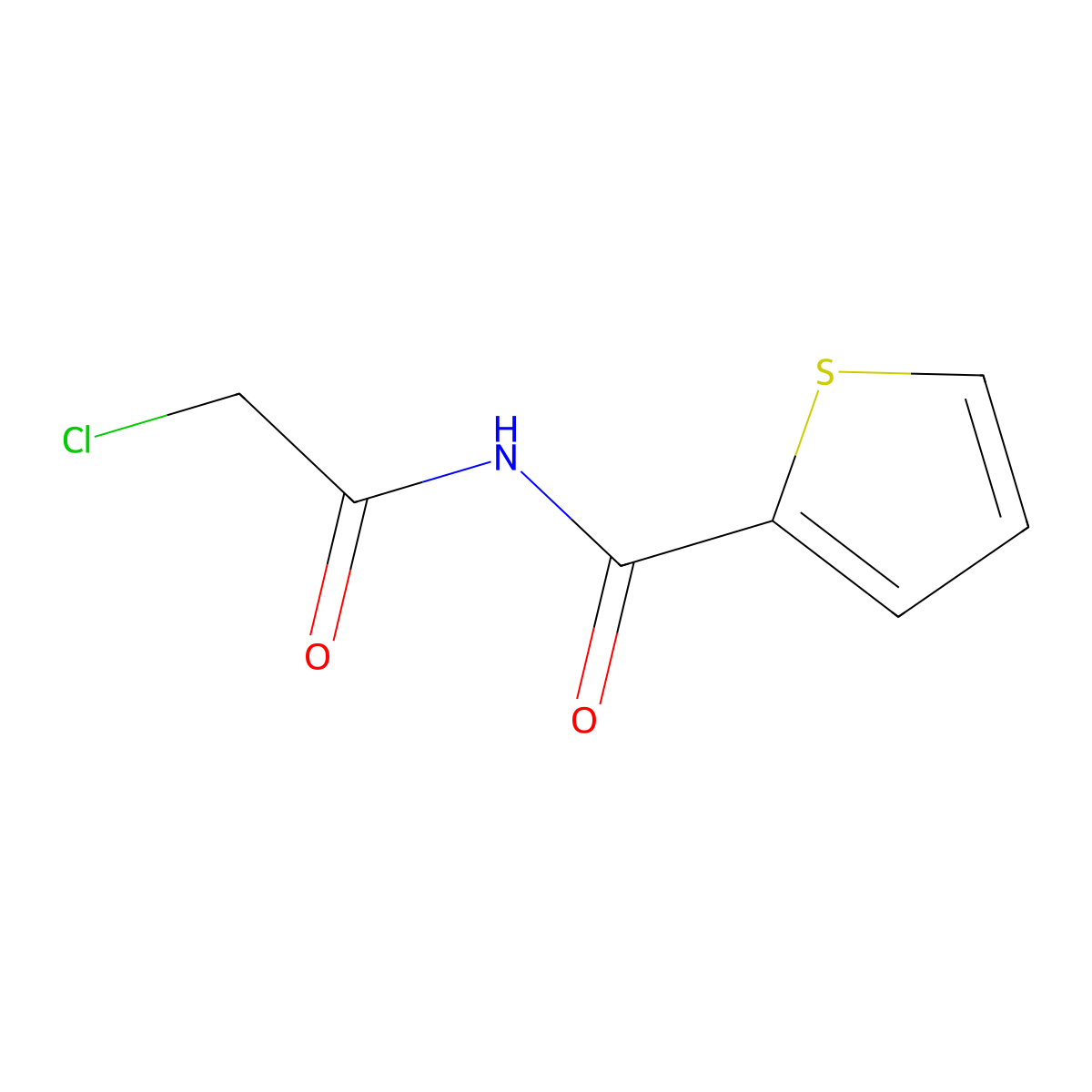 N-(2-chloroacetyl)thiophene-2-carboxamide molecular structure, CAS 851176-02-8