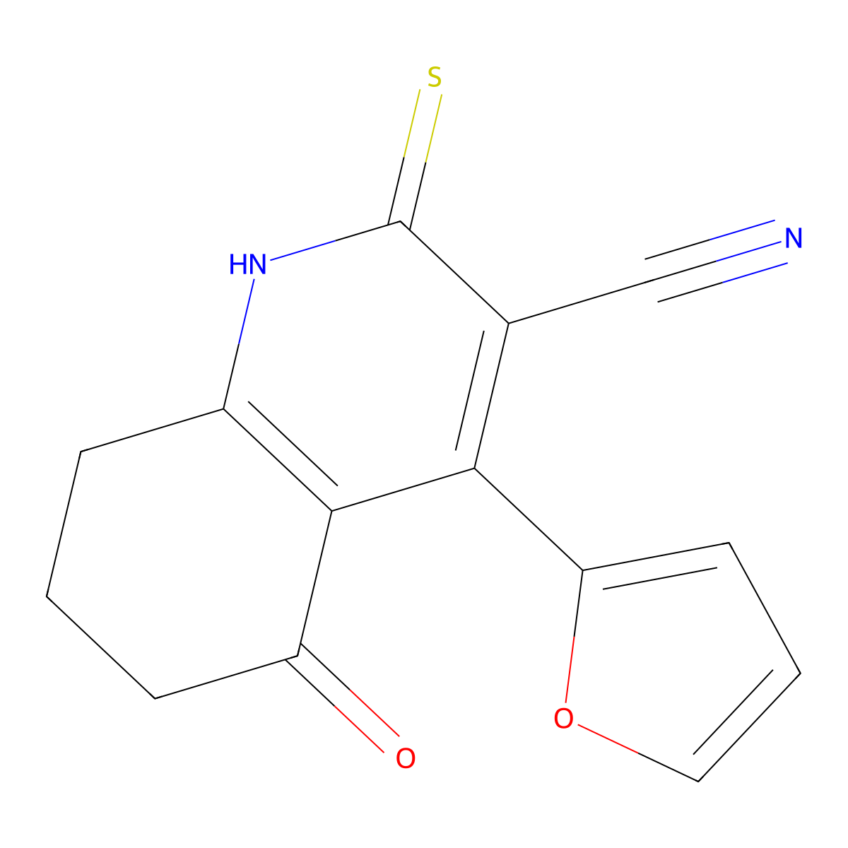 4-(Furan-2-yl)-5-oxo-2-sulfanyl-5,6,7,8-tetrahydroquinoline-3-carbonitrile molecular structure, CAS 851176-03-9