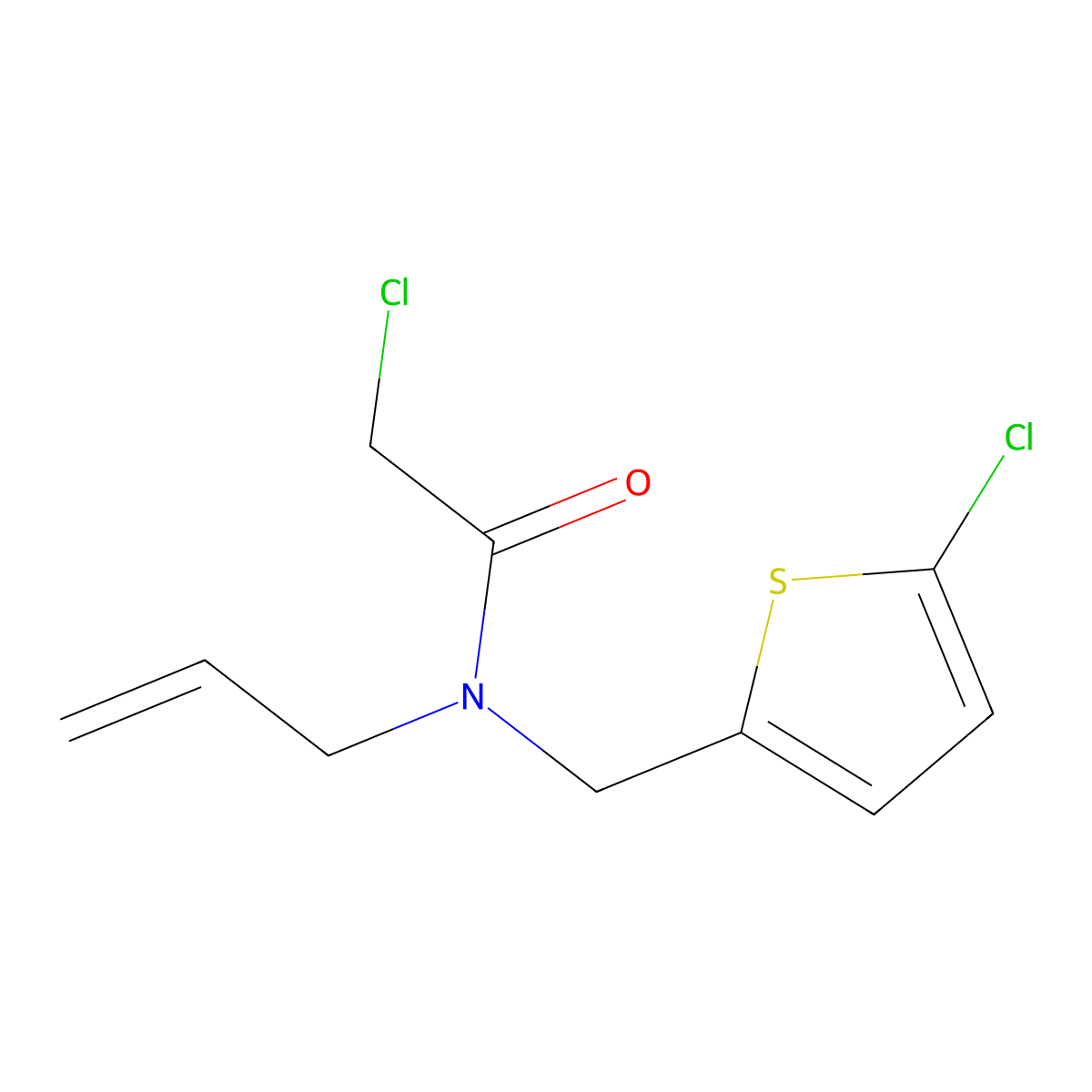 2-Chloro-N-[(5-chlorothiophen-2-YL)methyl]-N-(prop-2-EN-1-YL)acetamide molecular structure, CAS 851176-39-1
