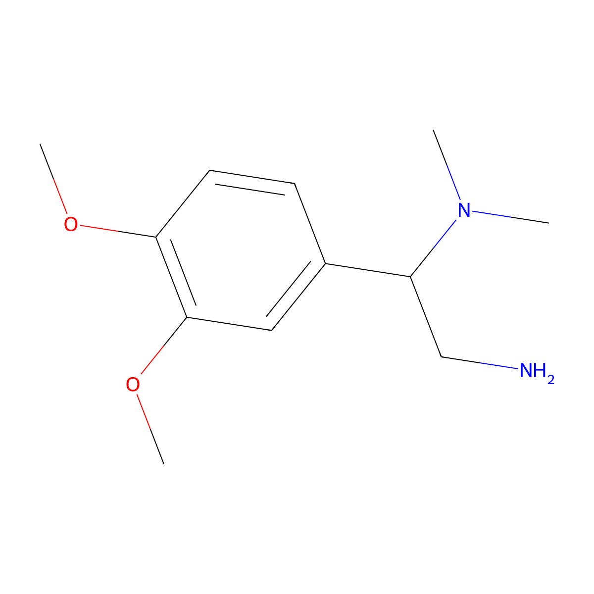 [2-Amino-1-(3,4-dimethoxyphenyl)ethyl]dimethylamine molecular structure, CAS 851176-41-5